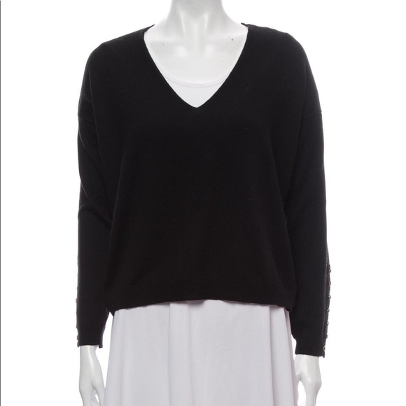 Sezane Amedee Pull in Black XS - Merino Wool - Picture 3 of 9